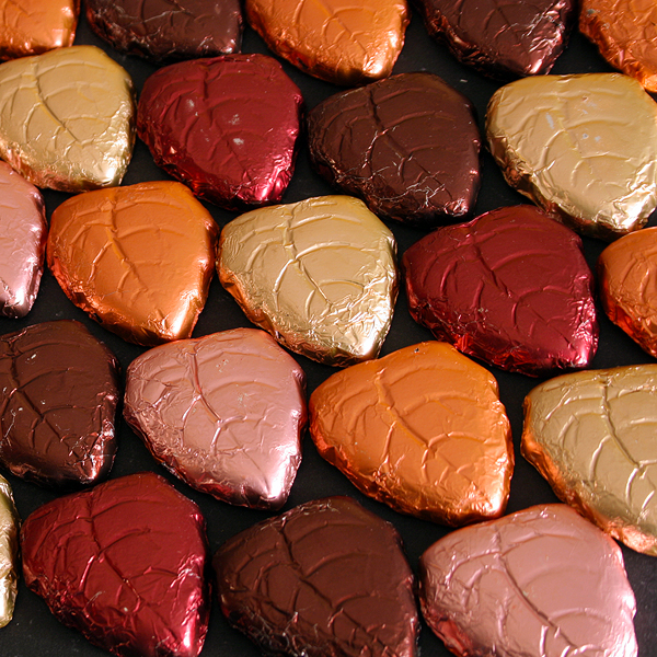 Foil Fall Leaves, Dark Chocolate Betsy Ann Chocolates