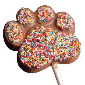 Paw Lollipop Decorated - Milk Chocolate (1oz) MAIN