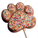 Paw Lollipop Decorated - Milk Chocolate (1oz) THUMBNAIL
