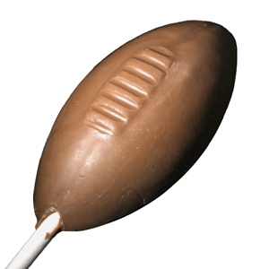 Milk Chocolate Football Lollipop (1oz) MAIN