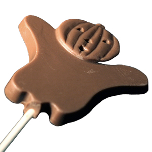 Milk Chocolate Ghost Lollipop (1oz) MAIN