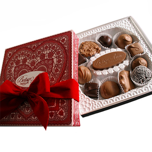Valentine Square Heart - Milk & Dark Chocolate Asst (8oz) MAIN