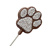 Paw Lollipop Decorated - Milk Chocolate (1oz) THUMBNAIL