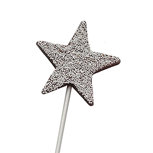 Star Lollipop Decorated - Milk Chocolate (1oz) MAIN