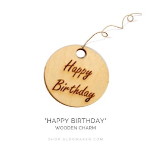 "Happy Birthday" Charm LARGE