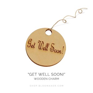 "Get Well Soon" Charm LARGE