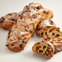 Chocolate Raisin Sourdough Baguettes(6)  #895 MAIN