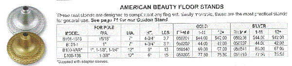 <big>American Beauty Floor Stands</font></big> MAIN