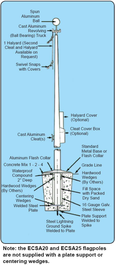 aluminum flagpole, atlas MAIN