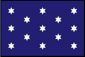 <big>Washington's Commander-In-Chief Flag</font></big> THUMBNAIL