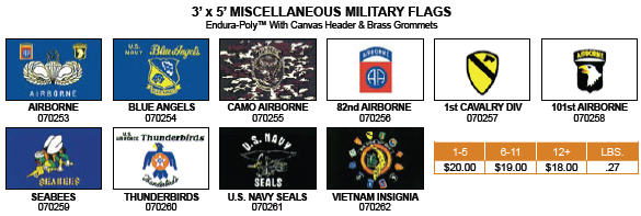 <big>Miscellaneous Military Flags</font></big> MAIN