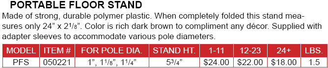 <big>Portable  Floor Stands</font></big> MAIN