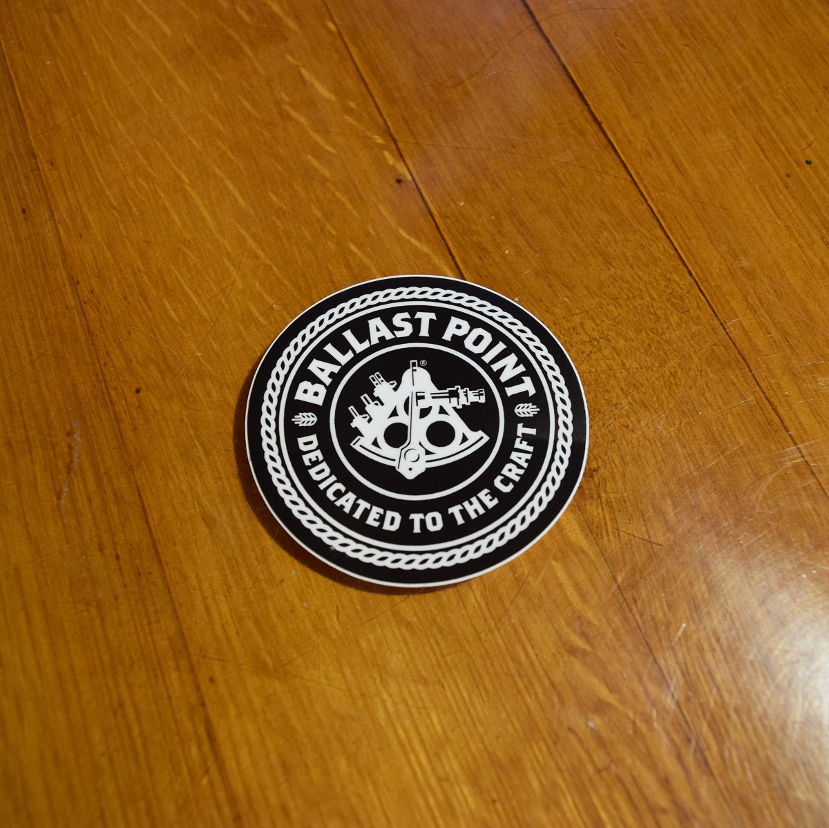 Ballast Point Seal Logo Sticker Black & White LARGE
