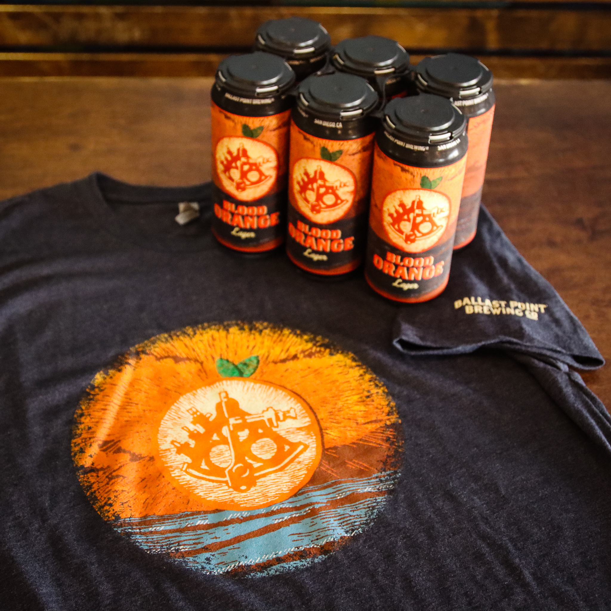 Blood Orange Lager 16oz 6-pack & Shirt Bundle SWATCH