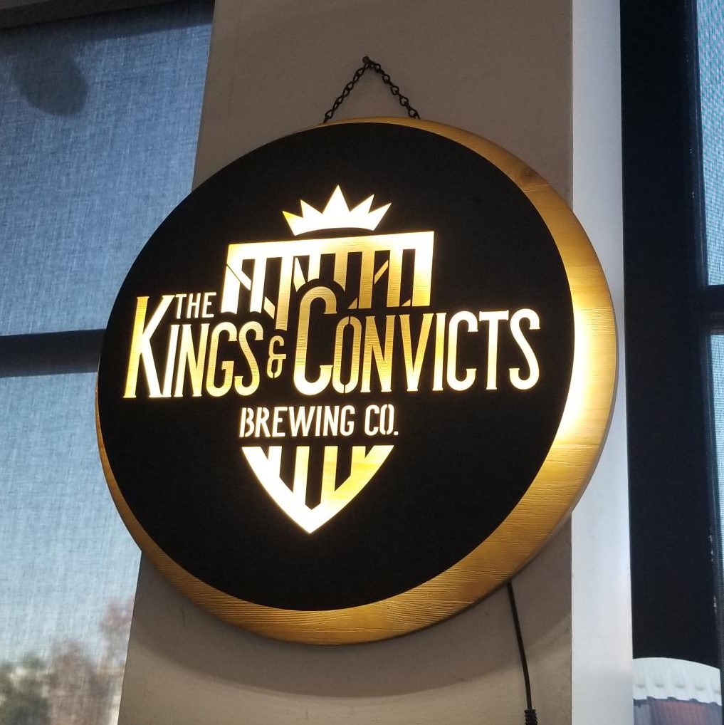Kings & Convicts Logo LED Sign LARGE