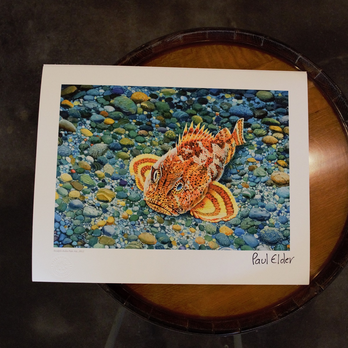 Paul Elder Signed Sculpin Poster Print SWATCH