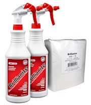 Brillianize 32 oz. Trigger Spray Bottles - 2 Pack And 40 SofKloths THUMBNAIL