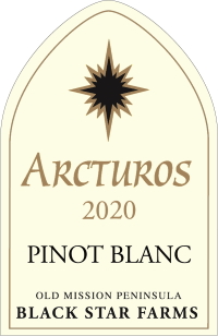 2020 Arcturos Pinot Blanc white wine label LARGE