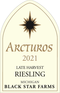 2021 Arcturos Late Harvest Riesling white wine label LARGE