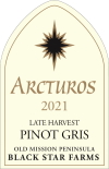 2021 Arcturos Late Harvest Pinot Gris white wine label THUMBNAIL