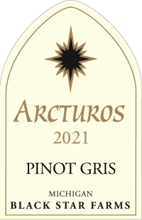 2021 Arcturos Pinot Gris white wine label LARGE