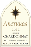 2022 Arcturos Sur Lie Chardonnay white wine label THUMBNAIL