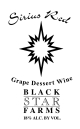 Sirius Red dessert wine label THUMBNAIL
