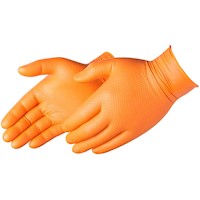 Duraskin Premium Orange 8 mil Nitrile Disposable Gloves S-XL MAIN