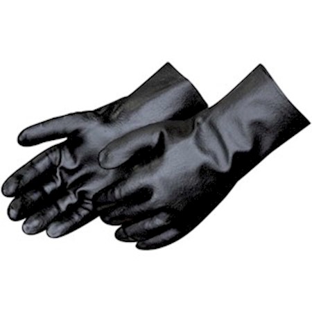 14" Smooth Black Finish PVC Gloves MAIN