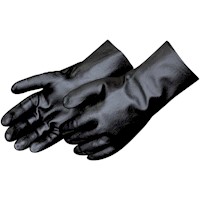 14" Smooth Black Finish PVC Gloves MAIN