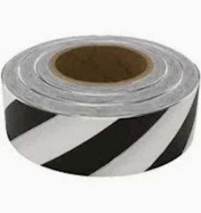 White Striped Flagging Tape THUMBNAIL