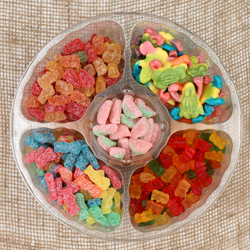 ASSORTED GUMMI ROUND 40 OZ LARGE