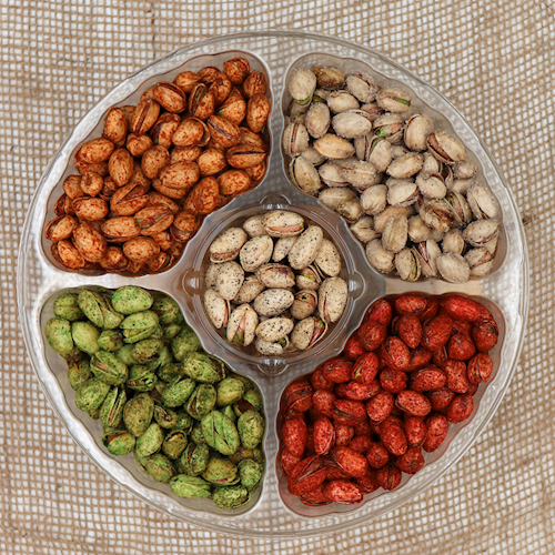 ASSORTED PISTACHIOS ROUND 32 OZ LARGE