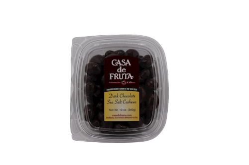 DARK CHOCOLATE SEA SALT CASHEWS 12 OZ THUMBNAIL