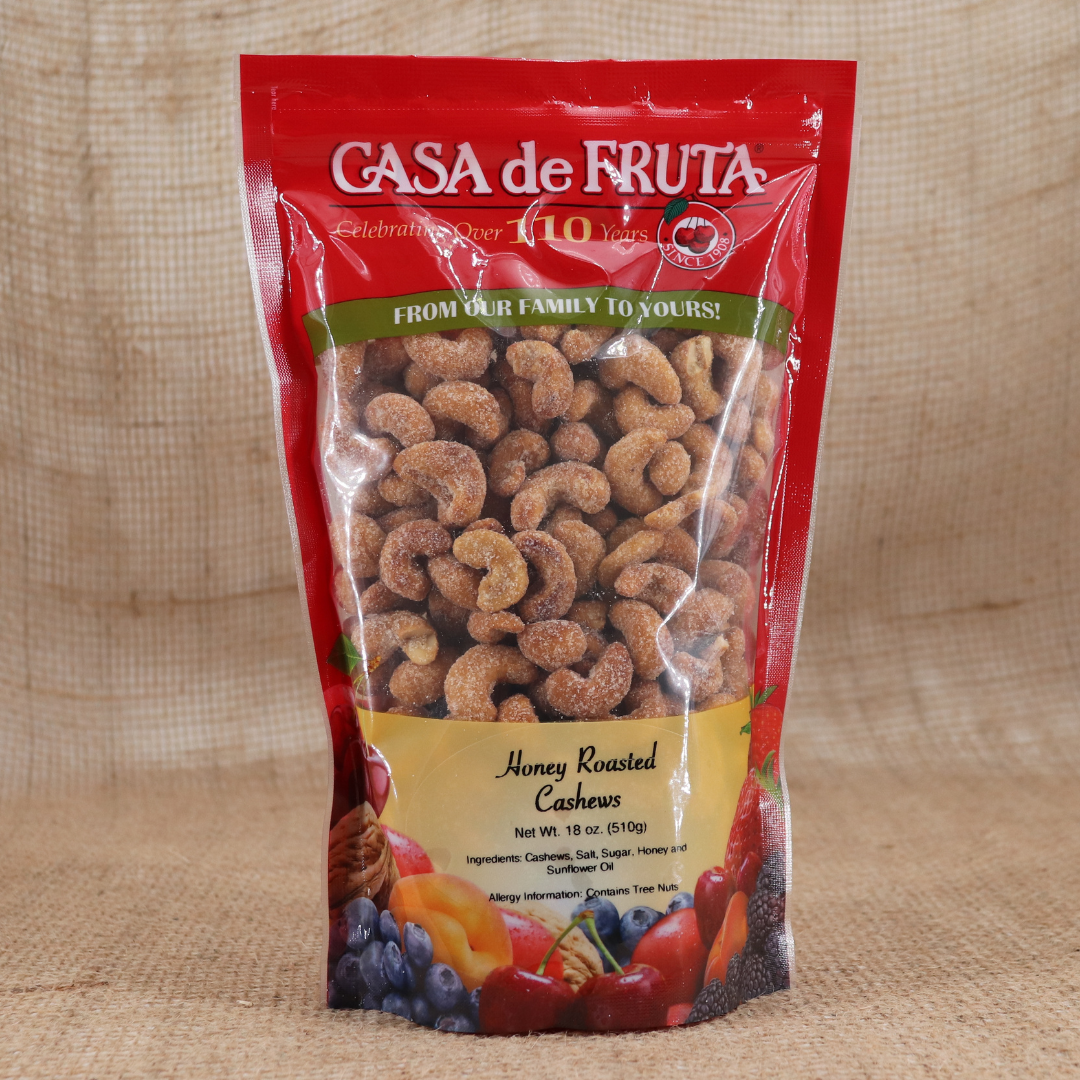 Honey Roasted Cashews 18 oz LARGE