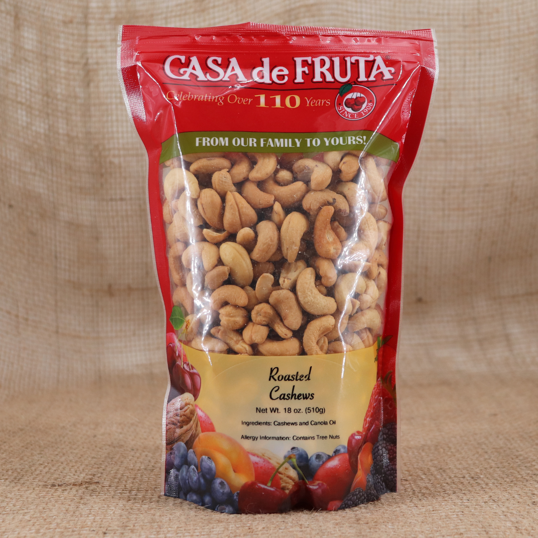 ROASTED CASHEWS 18 OZ LARGE