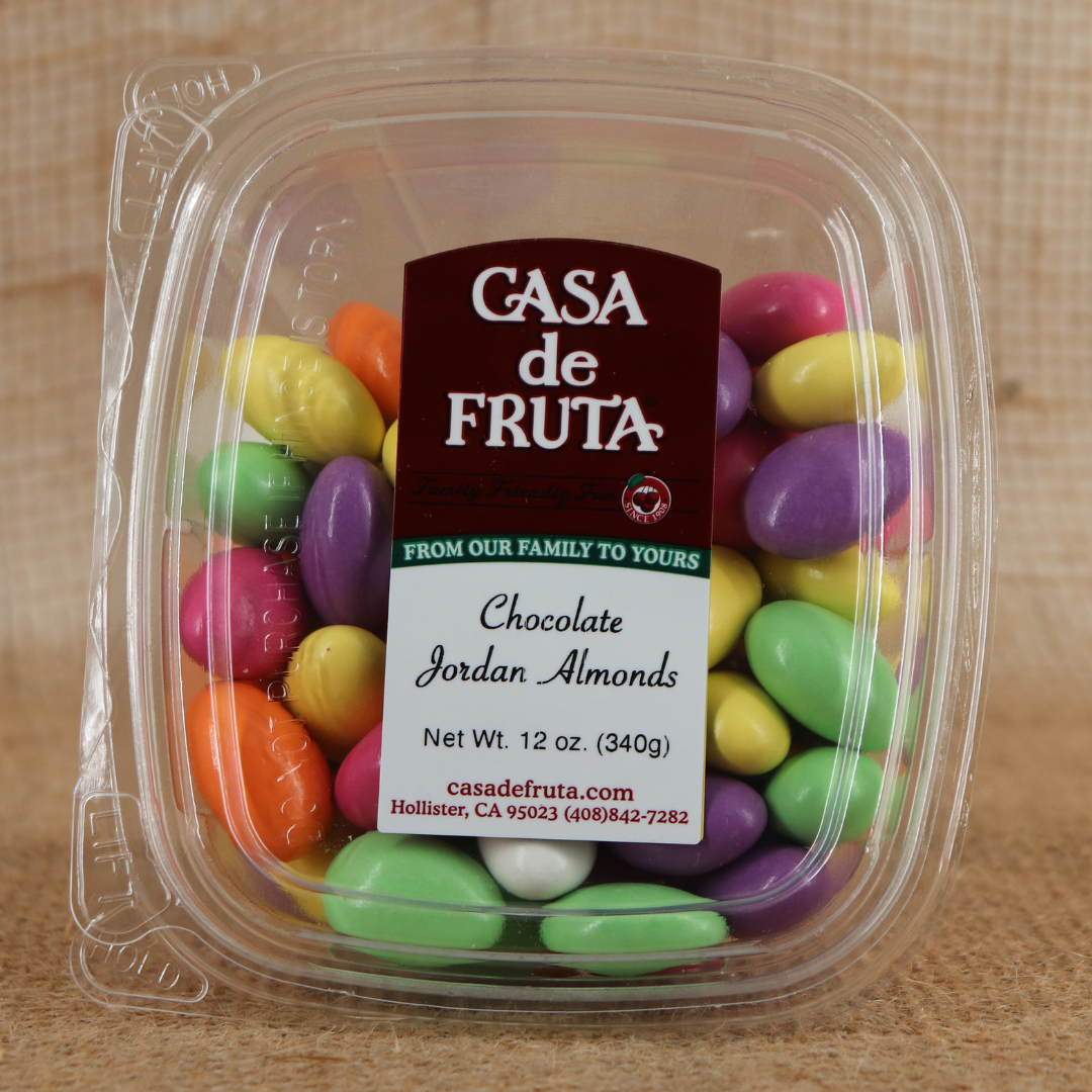 MILK CHOCOLATE JORDAN ALMONDS 12 OZ LARGE