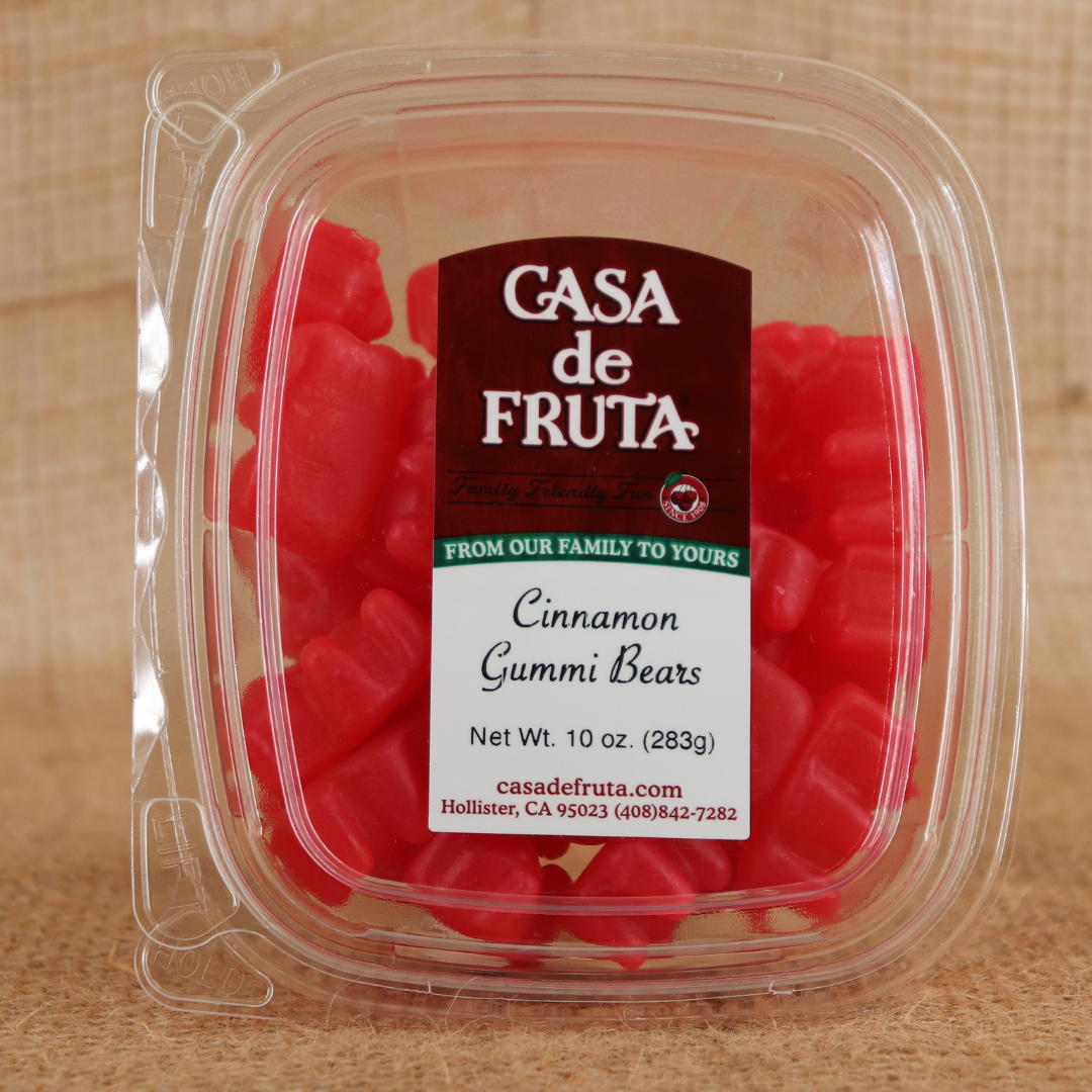 CINNAMON GUMMI BEARS 10 OZ LARGE