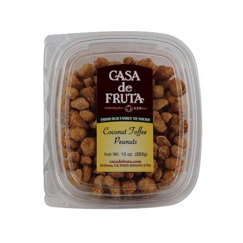 COCONUT TOFFEE PEANUTS 10 OZ LARGE