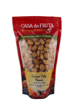 COCONUT TOFFEE PEANUTS 8 OZ MAIN