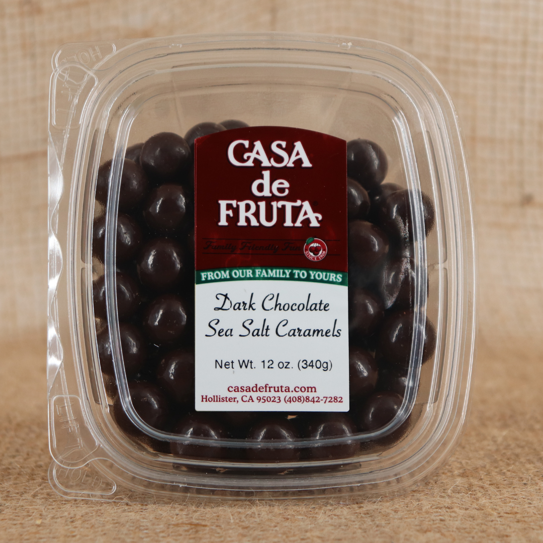 DARK CHOCOLATE SEA SALT CARAMELS 12 OZ LARGE