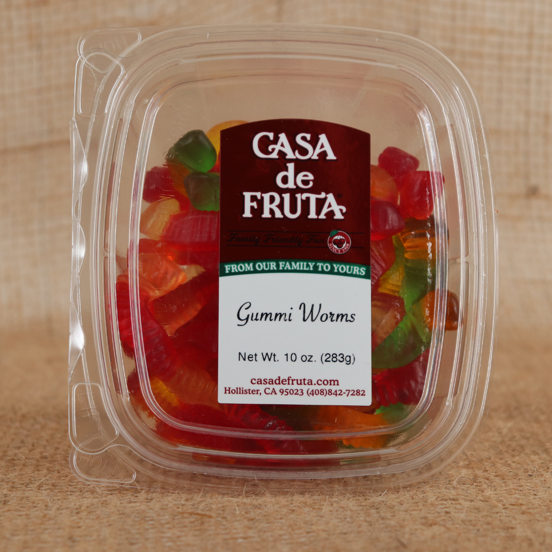 GUMMI WORMS 10 OZ LARGE