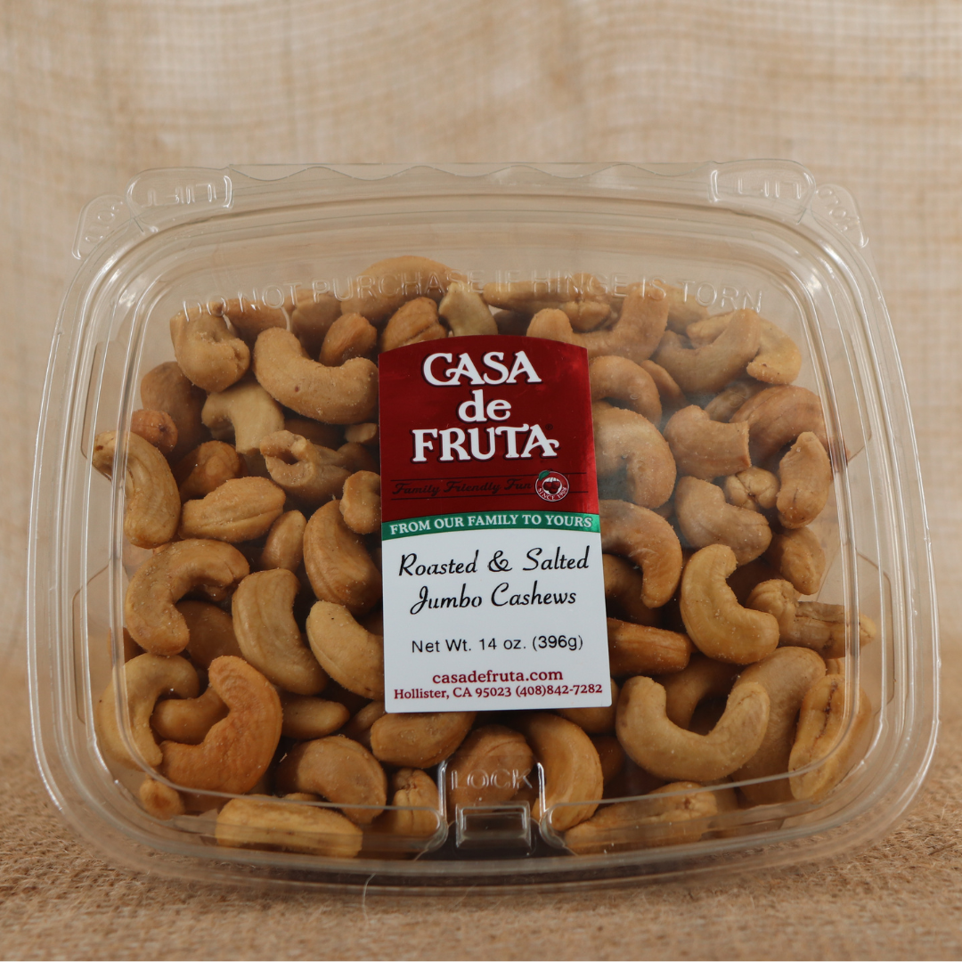 ROASTED & SALTED JUMBO CASHEWS 14 OZ LARGE