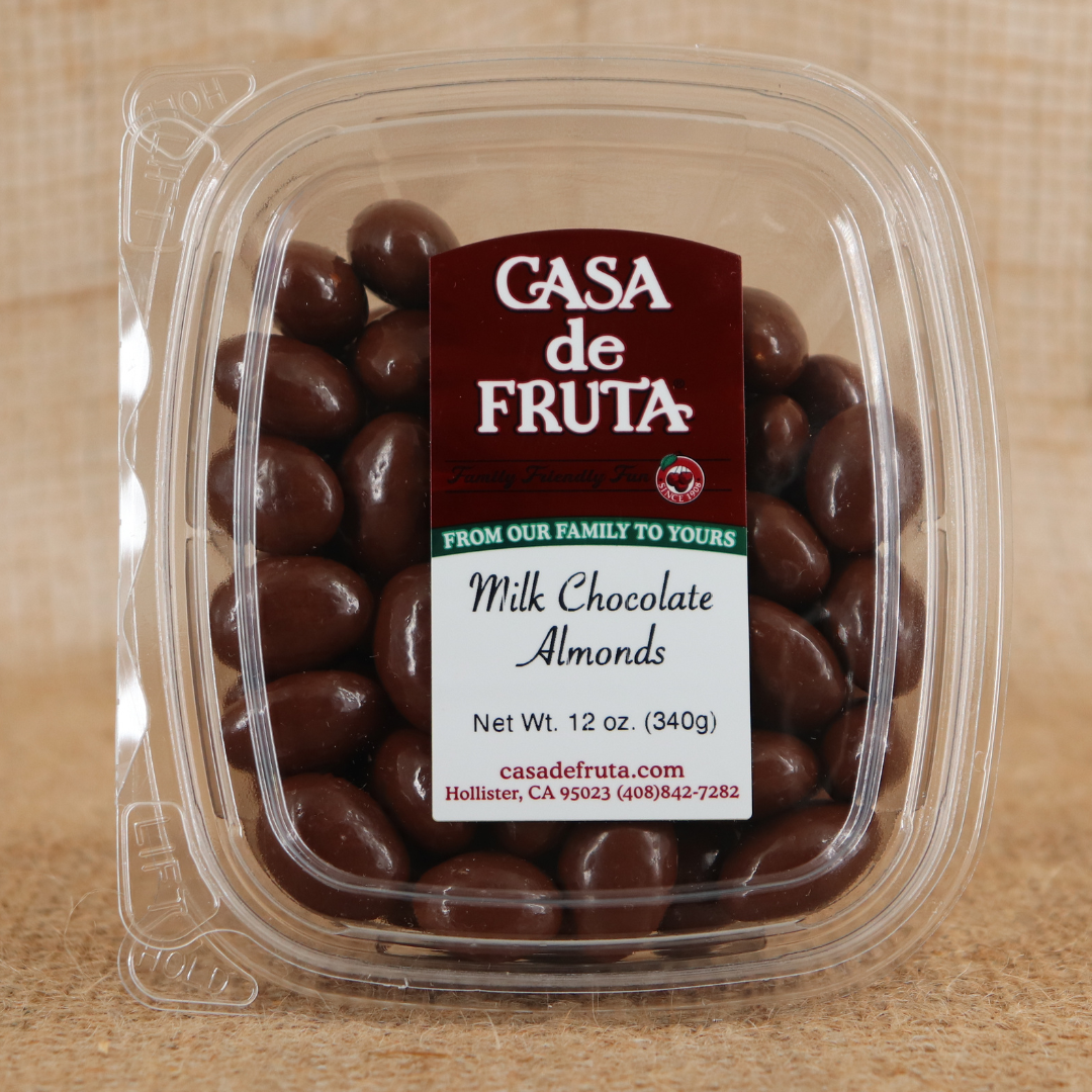 MILK CHOCOLATE ALMONDS 12 OZ THUMBNAIL