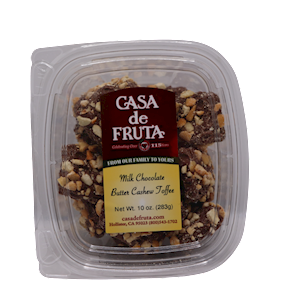 MILK CHOCOLATE BUTTER CASHEW TOFFEE 10 OZ MAIN