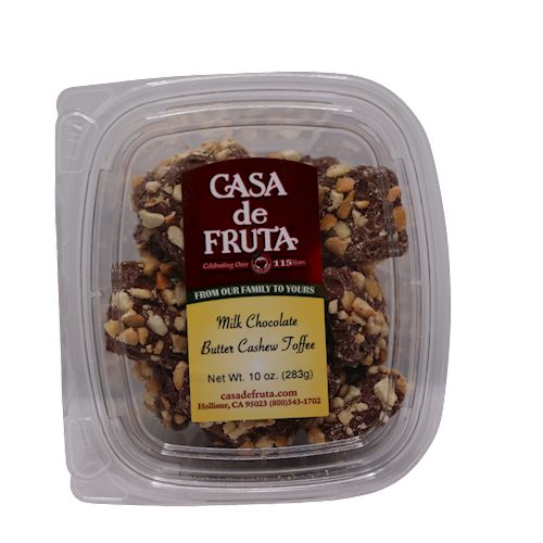 MILK CHOCOLATE BUTTER CASHEW TOFFEE 10 OZ THUMBNAIL