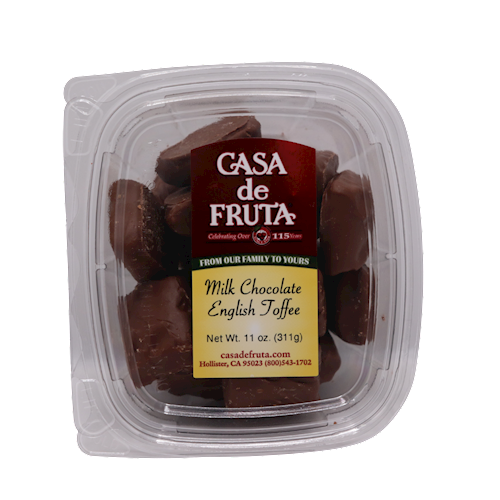 MILK CHOCOLATE ENGLISH TOFFEE 11 OZ LARGE