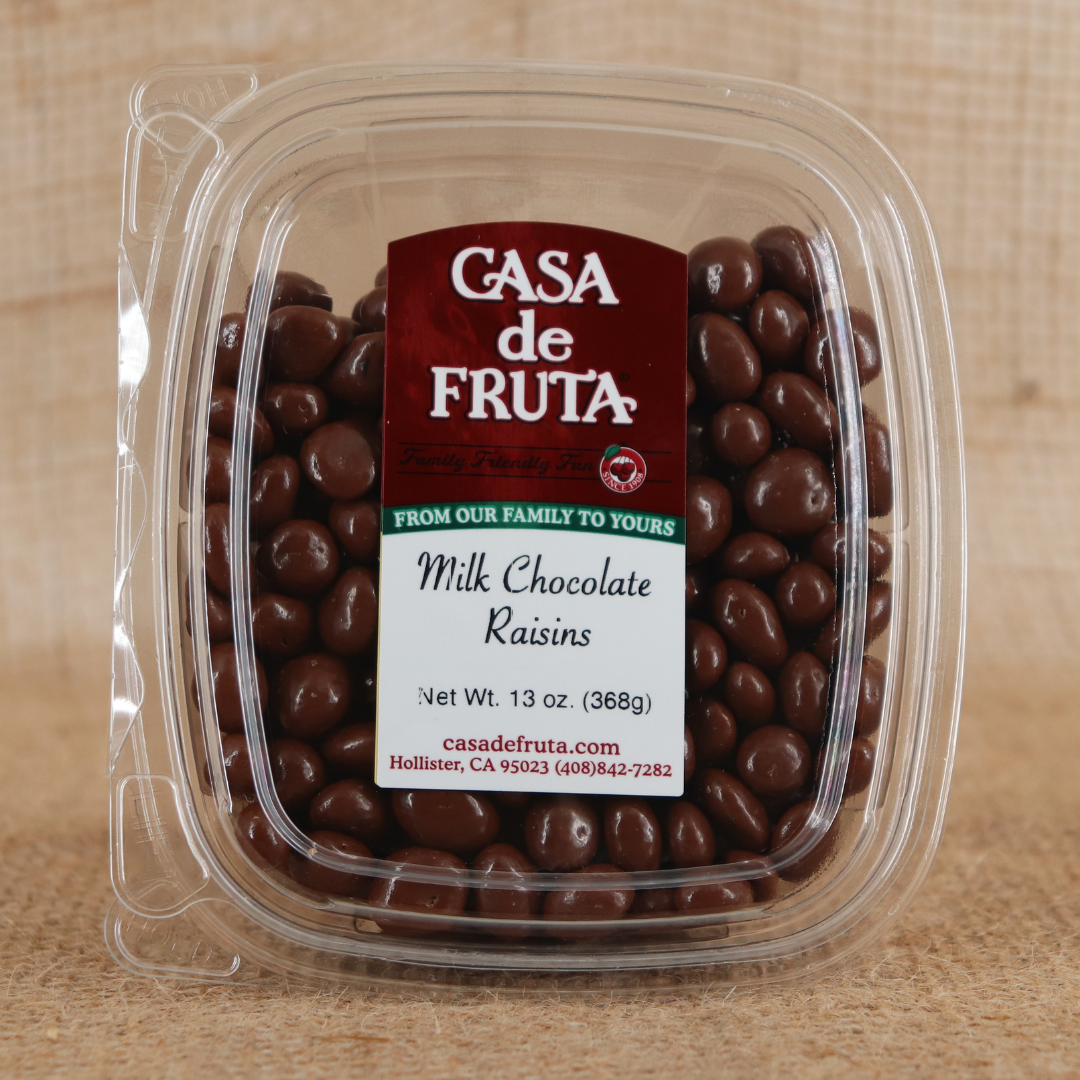 MILK CHOCOLATE RAISINS 13 OZ LARGE