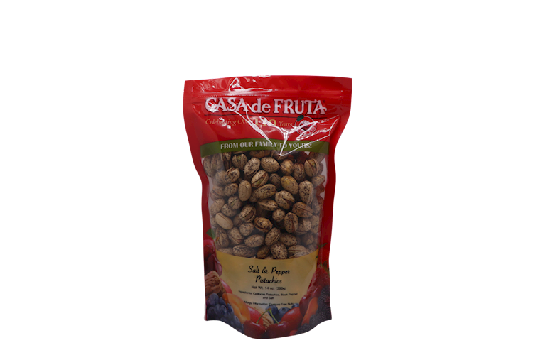 SALT & PEPPER PISTACHIOS 14 OZ LARGE