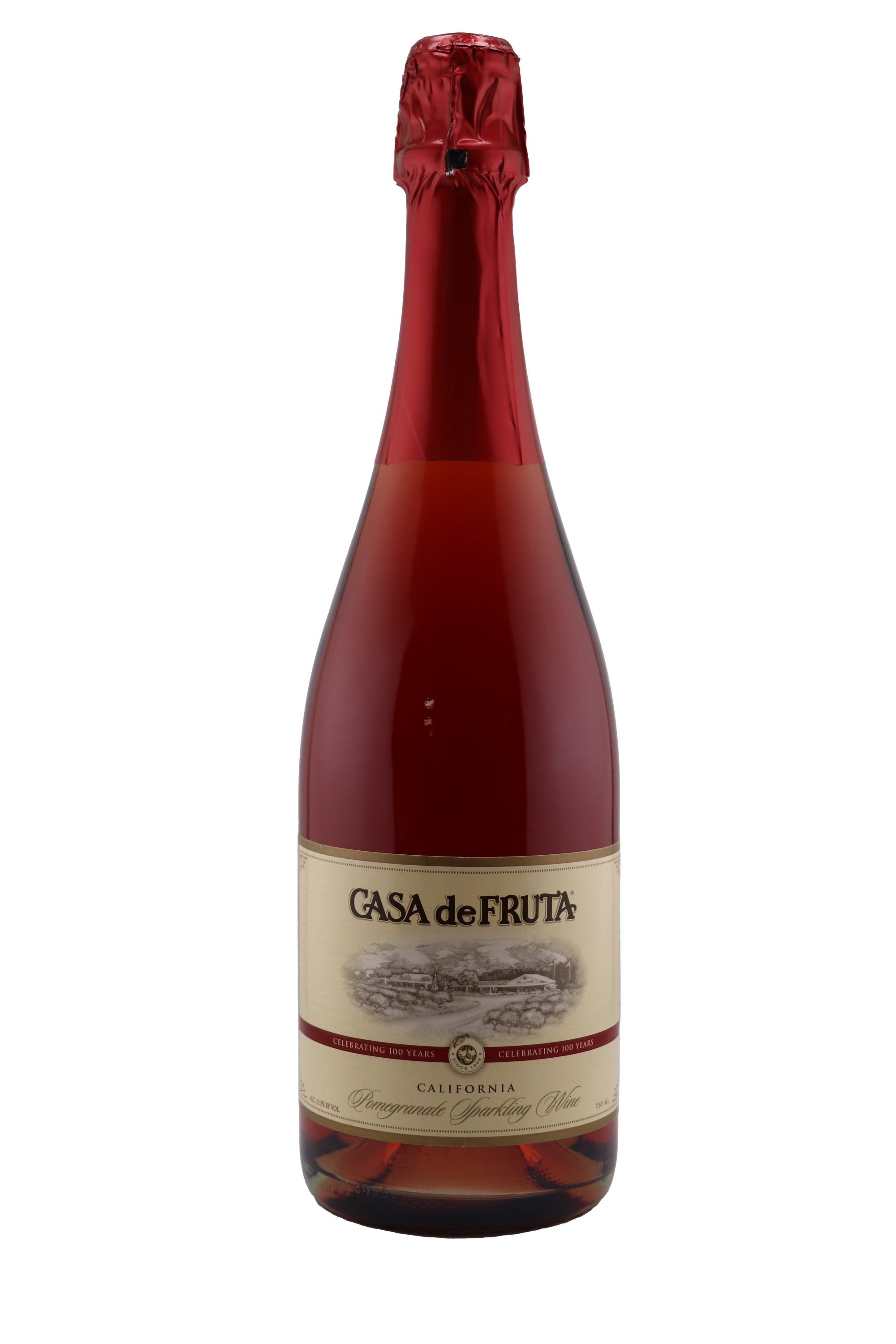 Pomegranate Sparkling Wine. casa de fruta fruit wine, champagne THUMBNAIL